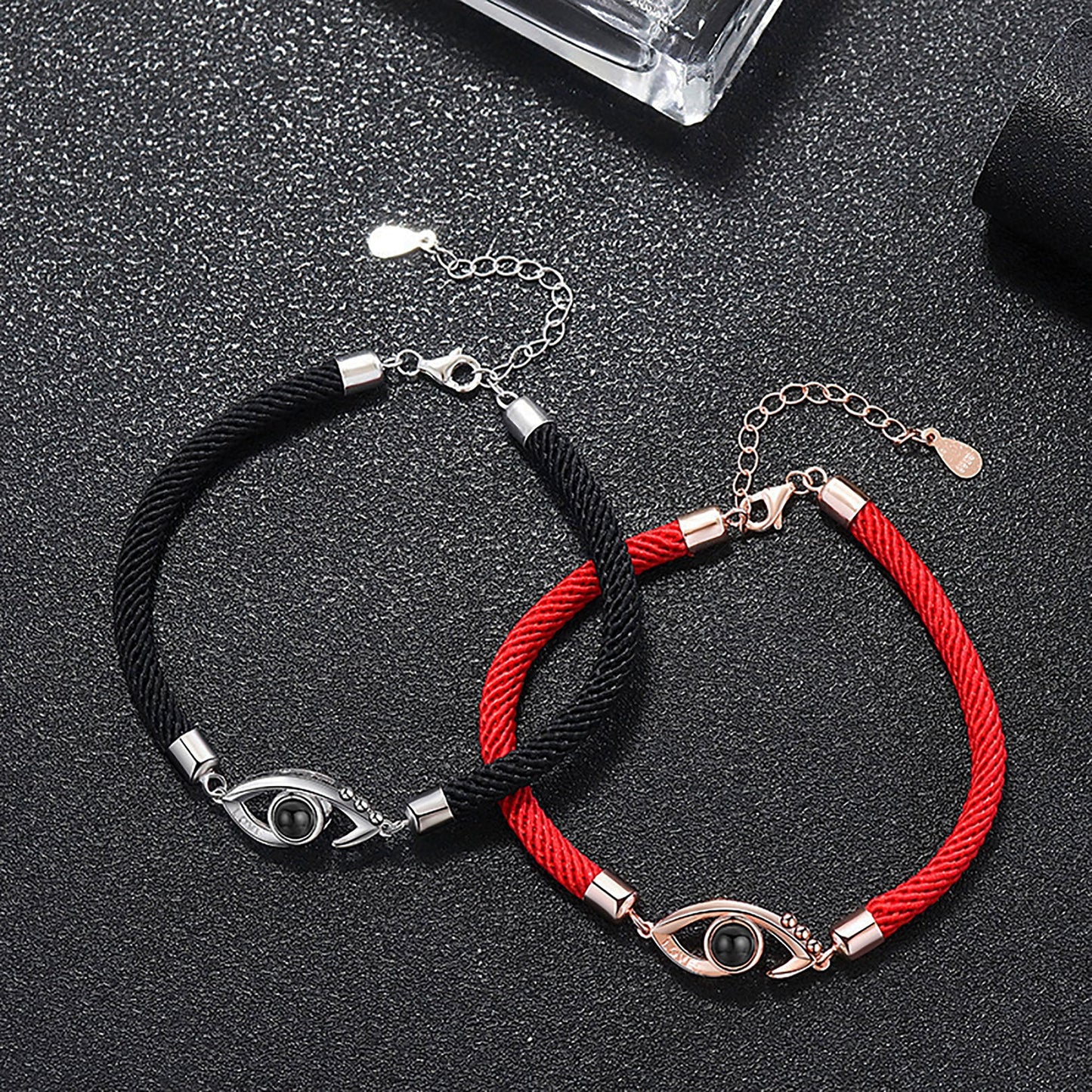 Customizable Photo EyesCircle Projection Bracelets Personalized Couple Memorial Jewelr