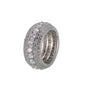 Hip-hop copper micro-inlaid five-row full zircon ring
