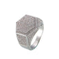 Hip-hop diamond hexagonal ring
