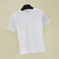 Slim-fitting round neck short-sleeved T-shirt