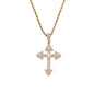 Full zirconium cross pendant couple necklace