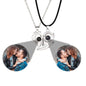 matching couples necklaces for Projection Photo Heart Magnetic Necklace
