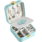 pu leather candy-colored mirror jewelry box