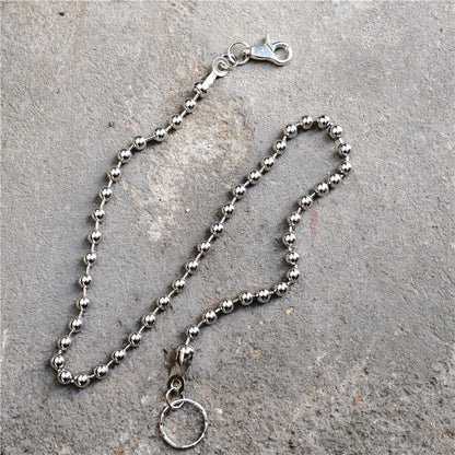 Men's simple beaded trousers and chains