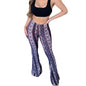 Frauen Boho Flare Pants Ethnic Tribal Print Bell Bottom Yoga Palazzo Hose