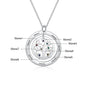 Tree of Life Name Necklace with Birthstone Name Engraved Pendant Family