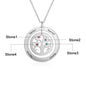 Tree of Life Name Necklace with Birthstone Name Engraved Pendant Family