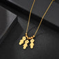 Personalized Boy Girl Kids Pendant Necklace Women Child Engraved Name Date Family Jewelry
