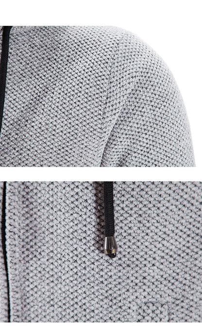 Cashmere Men's Cardigan Chenille Outer Sweater Coat Windbreaker