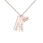 Heart-shaped Necklace Personalized Engraved Name Text Pendant