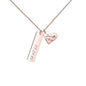 Heart-shaped Necklace Personalized Engraved Name Text Pendant