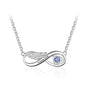 Customized Wing Infinity Relationship Birthstone Name Pendant Necklace