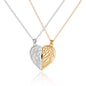 2 Pieces Magnetic Couple Necklaces Friendship Heart Pendant Distance Faceted Charm Necklace