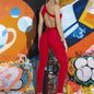 Halter Women Tracksuit Jumpsuit Play Suit Slim Sport Backless Running Sportswear Jumpsuit