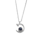 Customized 925 Silver photo Projection Necklace Couple Memory Gifts