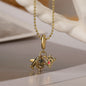 Zircon Camera Passport Pendant Necklace