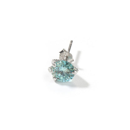S925 silver moissanite dragon claw earrings