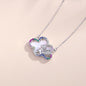 S952 Sterling Silver Necklace Fashion Fritillary Colorful Cloud Unicorn Necklace