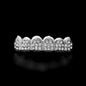 Hip-hop diamond-encrusted and gold-plated teeth grillz