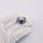 Retro feather sapphire open ring