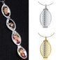 Fish Scale Photo Box Necklace Four Picture Pendant Necklace