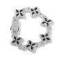 Hip-hop zircon colored infinite four-leaf clover bracelet