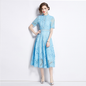 French lace round neck dress