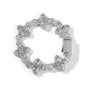 Hip-hop zircon colored infinite four-leaf clover necklace
