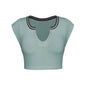Slim Fit Ultra Short Sexy Spicy Girls Top Knitted Thread T-shirt