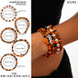 Halloween skull pumpkin bracelet set