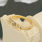 S925 Sterling Silver Zircon Open Ring