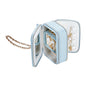 Double zipper mirror convenient jewelry box