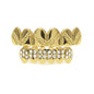 Hip-hop polished braces with gold electroplating