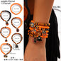 Halloween skull pumpkin bracelet set