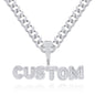 Personalized Rock Candy Diamond Alphanumeric Stitching Pendant Necklace