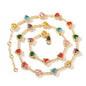 Hip-hop colorful heart-shaped adjustable bracelet and necklace