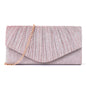 pleated striped veil flashing material handbag