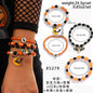 Halloween skull pumpkin bracelet set