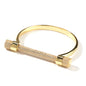 Horseshoe-shaped bracelets inlaid with zircon and diamonds