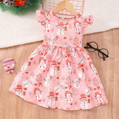Halloween Christmas children's clothing print dresses