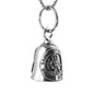 Red Cross Silver-Plated Wings Motorcycle Bell Pendant Necklace