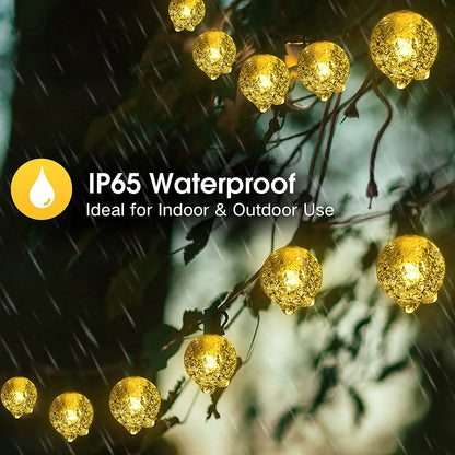 GlowVine™ Solar LED String Lights — Waterproof Outdoor Fairy Lights
