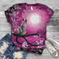 Women Summer Short Sleeve Digital 3D Cat Printed O-Neck Tops T Shirt Femme T-Shirts