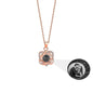 Customized photo projectionNecklace Heart Pendant Wedding Romantic Memory Projection Necklace