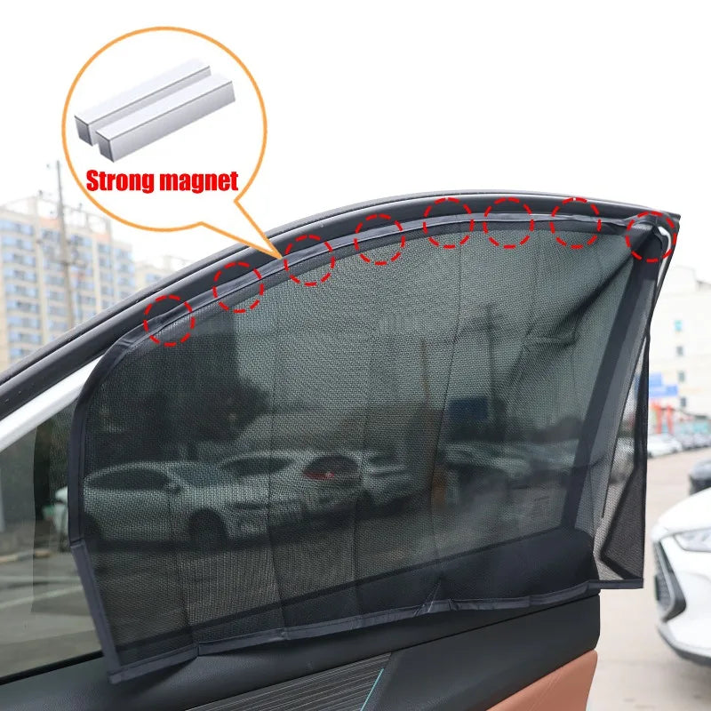 SunShield™ Magnetic Car Window Curtains — UV &amp; Privacy Sunshade (2-Pack)