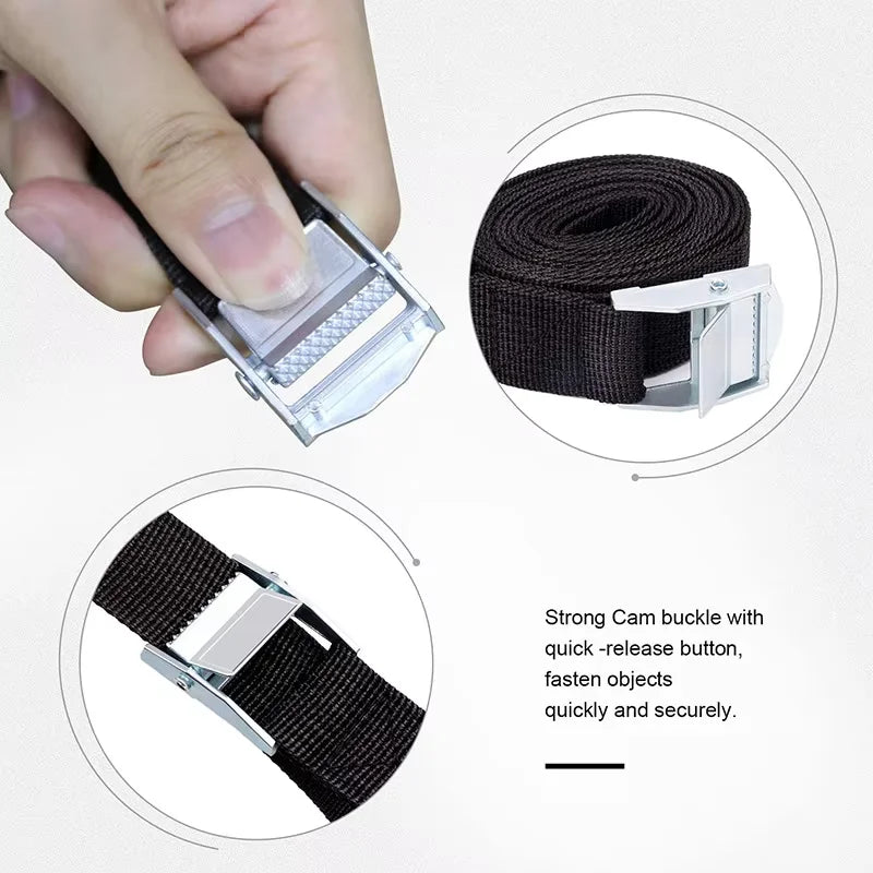 HaulLock™ Heavy-Duty Cargo Tie-Down Straps — Ratchet Tow Rope Set