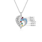 Delicate Dolphin 2-8 Name Necklace Customized Heart Pendant