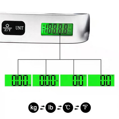 WeighRight™ Digital Luggage Scale — 110lb/50kg Portable Handheld
