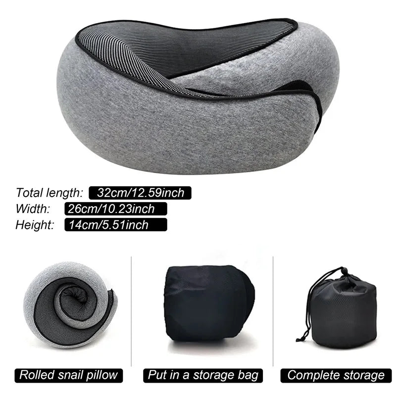 NapEase™ Memory Foam Travel Neck Pillow — U-Shaped Support