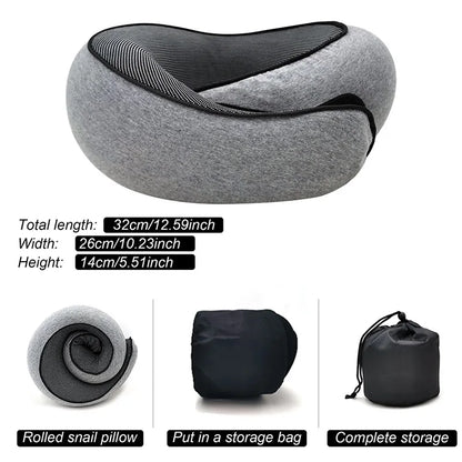 NapEase™ Memory Foam Travel Neck Pillow — U-Shaped Support